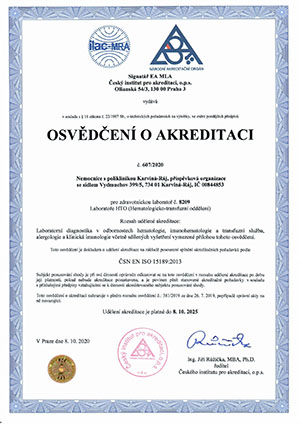 HTO osvedceni o akreditaci 607 2020